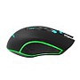 Ratón (Mouse) Gamer, Modelo Hourus, Alámbirco (USB), Hasta 3200 DPI, 4 Botones, Iluminación Rainbow, Color Negro, NACEB NA-0937