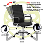 Silla de Oficina Ejecutiva, Giratoria, Respaldo Alto (65 cm), Base Metálica, Max. 85 Kg, Color Negro, CHASER CH-KENABLACK