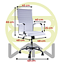 Silla de Oficina Ejecutiva, Giratoria, Respaldo Alto (65 cm), Base Metálica, Max. 85 Kg, Color Blanco, CHASER CH-KENAWHITE