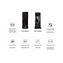 Gabinete EVOTEC, Midi-Tower, Slim, Micro-ATX/ITX, C/Fuente de 600W, Color Negro, NACEB EV-1011