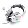 Audífonos con Micrófono Gamer YEYIAN, Modelo Proud Serie 3500, Alámbrico ( USB), Iluminación RGB, Color Blanco, QIAN YDG-33406