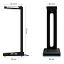 Base para Audífonos / Diadema Gamer,T11 Eleven, Color Negro, 2x USB / 1x 3.5mm, NACEB NA-0952