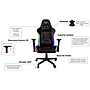 Silla Gamer Modelo Neon Demon, Iluminación RGB, Reclinable, C/ Soporte Cervical y Lumbar, Color Negro, Max. 150 Kg, NACEB NA-09S2