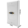 Tapa P/ Caja, Montaje al Ras, 1 Puerto VGA Hembra, Color Blanco, BROBOTIX 045687