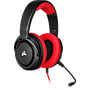 Audífonos con Micrófono Gamer HS35 Stereo, Alámbrico 3.5mm, Longitud del Cable 1.1 Metros, Color Negro / Rojo, CORSAIR CA-9011198-NA
