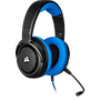 Audífonos con Micrófono Gamer HS35 Stereo, Alámbrico 3.5mm, Longitud del Cable 1.1 Metros, Color Negro / Azul, CORSAIR CA-9011196-NA