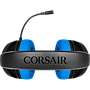 Audífonos con Micrófono Gamer HS35 Stereo, Alámbrico 3.5mm, Longitud del Cable 1.1 Metros, Color Negro / Azul, CORSAIR CA-9011196-NA