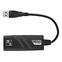 Adaptador de Red USB - Ethernet, 10/100/1000 Mbps, Color Negro, GIGATECH USB2RJ45