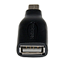 Adaptador Micro USB Macho a USB A Hembra OTG para Tablets Smartphones Celulares - Negro