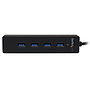 Adaptador Concentrador Hub Ladrón USB 3.0 Super Speed Portátil de 4 Puertos Salidas - Negro