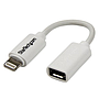Cable Adaptador Blanco Micro USB a Conector Apple® Lightning de 8 Pines para iPhone / iPod / iPad