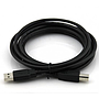 Cable USB 2.0 1.8m Macho Tipo A a Macho Tipo B Negro