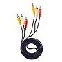 Cable 3 Plug RCA Macho a 3 Plug RCA Macho Audio y Video de 1.8 mts