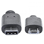 Cable USB Tipo-C Manhattan, CM-Micro BM 1.0m, Negro