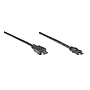 Cable Mini HDMI macho a HDMI macho, Blindado, Negro, 1.8 m