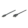 Cable Mini HDMI macho a HDMI macho, Blindado, Negro, 1.8 m