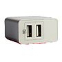 Cargador para pared Dual USB Naceb, 2 puertos USB, 1x3A o 2x1A/2A , color blanco
