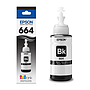Botella de Tinta Epson T664 Color Negro 70ml Rendimiento Aprox. 4,000 páginas T664120-AL