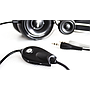 Audífonos con Micrófono HP-205C, 2 Jack 3.5 mm, Color Negro, VORAGO® AU-375872-1