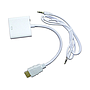 Convertidor HDMI Macho a SVGA Hembra, C/Conector 3.5mm (Audio), NACEB NA-235