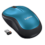 Mouse Óptico M185, Inalámbrico, Plug and Play, Nano Receptor USB 2.4Ghz, Color Azul, Logitech 910-003636