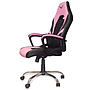 Silla Gamer by NACEB Mod. Titan, Color Rosa, Base de Metal, Semi Reclinable, Naceb NA-0935R
