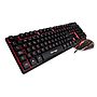 Teclado y Ratón (Mouse) Gamer, Start The Game, 105 Teclas / 6 Botones, Iluminación LED, Alámbricos (USB), VORAGO KM-500