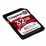 Tarjeta SDXC, Canvas React™, Capacidad 32GB, Clase 10 UHS-I U3, 100MB/seg (lectura) y 80MB/seg (escritura), Clase de Velocidad de Video UHS-I (V30), Kingston SDR/32GB