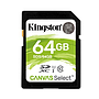 Tarjeta SDXC, Modelo Canvas Select, Capacidad 64GB, Clase 10, KINGSTON SDS/64GB