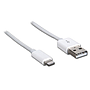 Cable de Datos Ligthning - USB (M-M), Color Blanco, Longitud 1.0 Metros, MANHATTA 393744