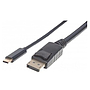 Cable de Video USB-C - DisplayPort, Longitud 2.0 Metros, MANHATTAN 152464