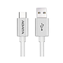 Cable ADATA de USB 2.0 a USB-C de 1m, color plata, ACA2AL-100CM-CSV