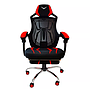 Silla Gamer Modelo Spider, Reclinable, C/ Descansa Pies, Color Rojo / Negro, Max. 120 Kg, NACEB NA-0928