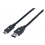 Cable de Datos USB - USB-C (M-M), Color Negro, Longitud 2.0 Metros, MANHATTAN 354974