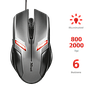 Ratón (Mouse) Gamer Modelo Ziva, USB, 6 Botones, Iluminación LED, Color Negro, TRUST 21512