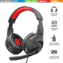 Audífonos Gamer C/ Micrófono Modelo GXT 307 Ravu, 3.5 mm, Color Negro / Rojo, Longitud Cable 2.0 Metros, TRUST 22450