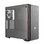 Gabinete Masterbox MB600L con Ventana, Midi-Tower, ATX/Micro-ATX/Mini-ITX, USB 3.0, sin Fuente, Negro/Rojo, CoolerMaster MCB-B600L-KA5N-S00