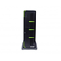Gabinete Slim Micro ATX EVOTEC Modelo Aruba, Incluye Fuente de Poder de 600W, Color Negro / Verde, NACEB EV-1010
