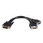 Cable de 20cm LFH59 DMS-59 a doble pantalla VGA DMS59 Macho - 2x HD15 Hembra, Negro, STARTECH DMSVGAVGA1
