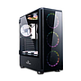 Gabinete Yeyian Shadow 2200 con Ventana RGB, Full-Tower, ATX, USB 3.0, sin Fuente, Negro, QIAN YGS-68808