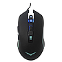 Ratón (Mouse) Gamer, Modelo Hourus, Alámbirco (USB), Hasta 3200 DPI, 4 Botones, Iluminación Rainbow, Color Negro, NACEB NA-0937
