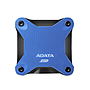 SSD Externo Durable SD600Q, Capacidad 480GB, Interfaz USB 3.1, Color Azul, Resistente a Golpes, ADATA ASD600Q-480GU31-CBL