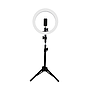Aro de Luz LED Game Factor, con Tripié para Celulares, Webcam Stream, Maquillaje, VORAGO LRG300