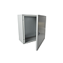 Gabinete de Acero IP66 Uso en Intemperie (400 x 400 x 200 mm) con Placa Trasera Interior y Compuerta Inferior Atornillable (Incluye Chapa y Llave), PRECISION PST-4040-20A