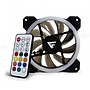 Kit de 3 Ventiladores Game Factor, Iluminación RGB, 120mm, Control de Iluminación Inalámbrico, VORAGO FKG400