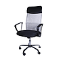 Silla de Oficina, Ejecutiva, Giratoria, Respaldo de Malla Gris, Base Metálica, CHASER CH-CORESGREY
