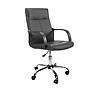 Silla de Oficina, Negra, Giratoria, Base de Metal, CHASER CH-CLIO