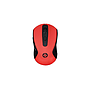 Ratón (Mouse) Óptico, Inalámbrico (USB), Hasta 1600 DPI, Color Rojo, NACEB NA-0116R