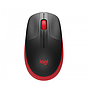 Ratón (Mouse) Óptico Inalámbrico M190, 3 Botones, Ambidiestro, 1,000 DPI, Color Rojo, LOGITECH 910-005904