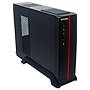 Gabinete EVOTEC Slim Viena, Midi-Tower, Micro-ATX/ITX, C/Fuente de 600W, Color Negro / Rojo, NACEB EV-1011